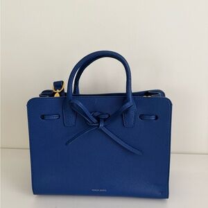 Mansur Gavriel Royal Blue Tote with Bow Accent